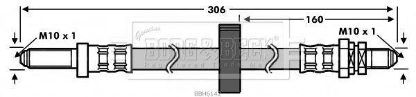 BORG & BECK Тормозной шланг BBH6142